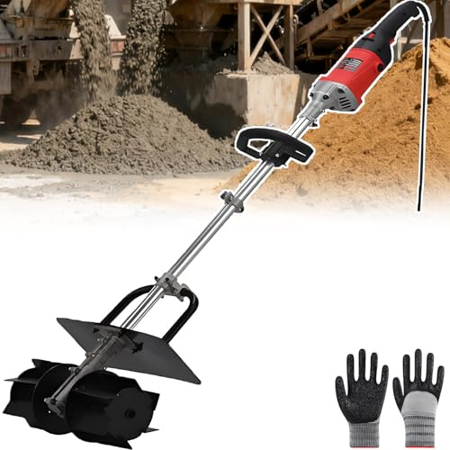 ErShangMao Mezclador Eléctrico Multifuncional De 1700 W para Cemento, Arena, Hormigón, Yeso Y Forraje. 6 Velocidades Y Asas Ergonómicas para Una Mezcla Versátil. MotorOilType