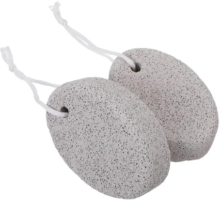 DIYEAH Set 2 Pezzi Pietra Pomice Esfoliante per Piedi e Talloni, Lima per Piedi Porosa a Doppia Faccia Presa Ergonomica Antiscivolo, Detergente Naturale per Pelle Morta e Calli, per Uso