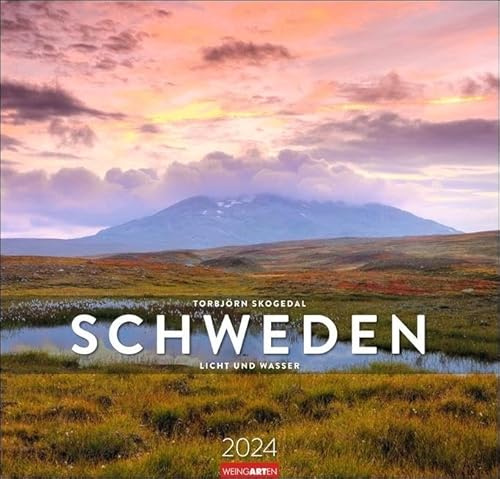 Schweden Kalender 2024. Reise-Kalender mit 12 atemberaubenden Fotografien schwedischer Landschaften. Romantischer Wandkalender 2024 zum Aufhängen. 48x46 cm.: Licht und Wasser