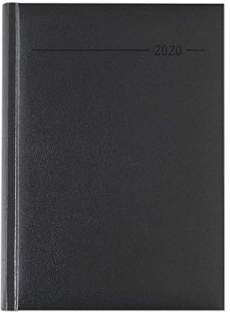 Buchkalender Balacron schwarz 2020 - Bürokalender A5 - Cheftimer - 1 Tag 1 Seite - 320 Seiten - Balacron-Einband - Terminplaner - Notizbuch: Cheftimer - Terminplaner - Notizbuch