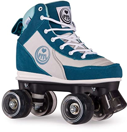 BTFL Trend-Skate Romy Damen,Frauen,Mädchen,Kinder,Rollschuhe,Discoroller,Rollerskates,Retro-Rollschuhe,Classic Roller,Vier Rollen,blau,EU 37
