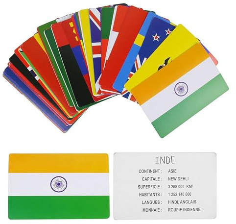 Jeux 2 mômes - EA5032, Carte éducative Interactive pour Apprendre Les Pays et Drapeaux, Conçue pour Enfants de 7 Ans et Plus, compacte, Multicolore, 1 x 1 x 1 cm