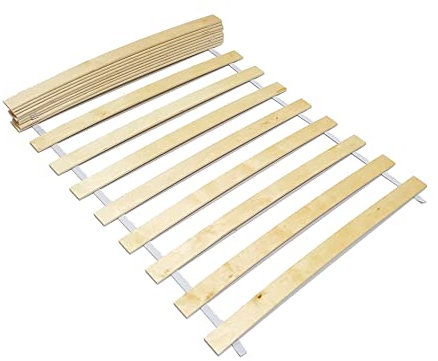 RoLL Lattenrost, zusammenrollbar, aus Buchenholz mit Band - Ersatzteil für Doga - 89 x 200 cm, anatomisch geformter Ständer aus Holz (anpassbar in der Länge des Bandes für die Tür zum Aufhängen