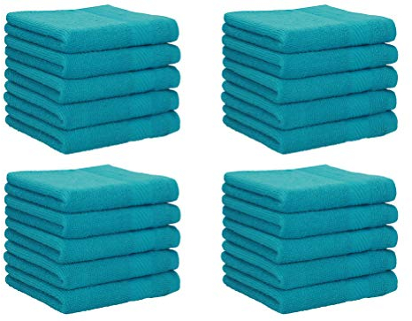 Betz 20 Lavette salvietta asciugamano per il bidet Neapel 100% cotone misure 30 x 30 cm diversi colori Colore petrol