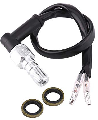 Interruptor de freno hidráulico, Akozon Universal Moto Juego trasero Interruptor de luz de freno hidráulico con arandelas(M10x1.25)