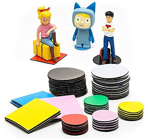 10er Set Klebepunkte magnetisch für Toniebox Figuren Tonie Regal Farbe Weiß Variante Rund 25 mm