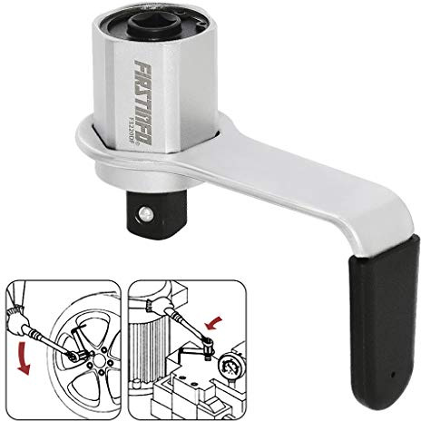 FIRSTINFO Multiplicador de Par 800Nm 3,4:1 Coche y Camión F3220DF | Adaptador 1/2-3/4, barra con goma protege llantas, precisión ±5%, uso profesional, garantía 12+10 meses, Taiwán