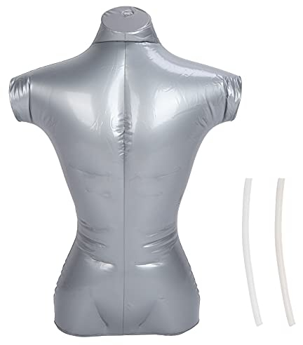 Hztyyier Männliche Aufblasbare Schaufensterpuppen Modell Oberkörper Kleidung Schaufensterständer Dummy Modell Display für Kleidungsdisplay