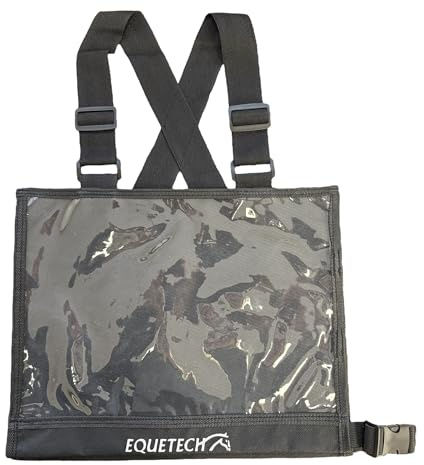 Equetech Eventing Cross Country Number Bib – Black Equestrian Rider Competition Bib