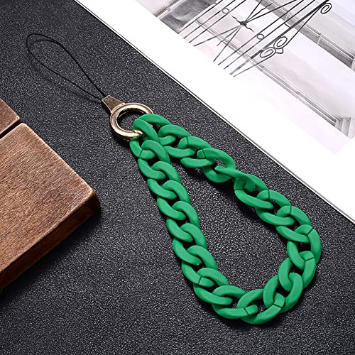 Universale Bunte Acrylkette Handykette Handgelenkschlaufe Kette Handy Lanyard Handy Anhänger Telefonkette Schlüsselanhänger Handygürtel Handyschmuck Hängende Kette Handschlaufe Taschenanhänger