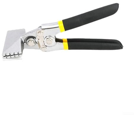 Aggraffatrice manuale per lamiera, pinze per piegatura di lamiera, manico dritto/gomito, strumento di crimpatura a mano pinza per miscelazione lamiere (A)