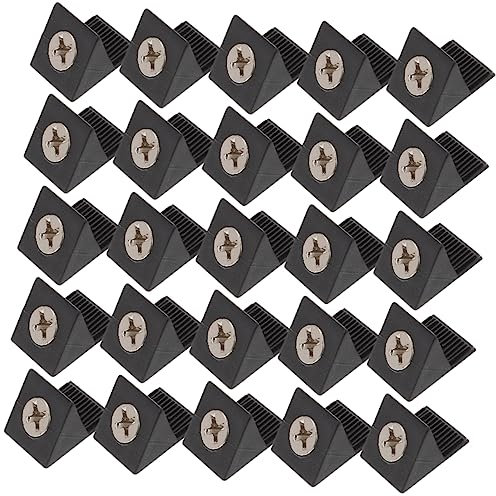 Homoyoyo 106pcs Plastic Mending Wedge Drawer Bottom Corner Brace Support Screws L-Shaped Furniture Reinforcement Bracket for Wardrobe Cabinet Repair
