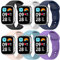BABEJIA 6 Pezzi Cinturini Compatibili con Xiaomi Redmi Watch 3 Active, Cinturino Morbidi e Sportivi, Traspiranti, Regolabili, Braccialetti a Sgancio Rapido