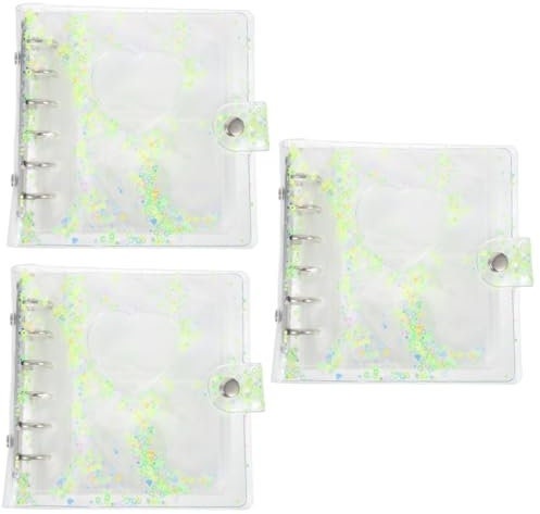 Zerodeko 3 Sätze Loseblatt-Albumhalter Postkarten Ohrring-Organizer-Aufbewahrungsbuch Seite für Fotoblinder Fotohüllen für Blinder-Alben Nachfüllung Fotobuch Fotoabdeckung Jalousie PVC