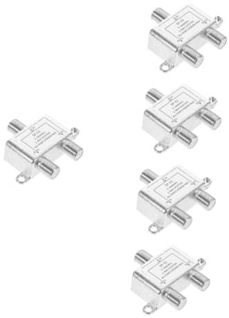 OSALADI 5pcs Splitter for Tv Satellite Antenna Cable Splitter Speed