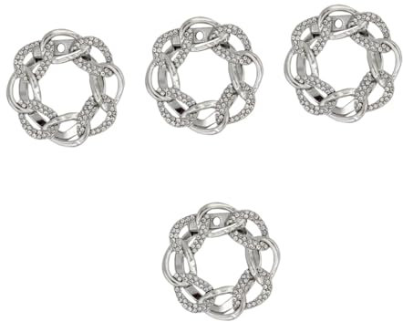 4 Stück Schalschnalle tee clip schalclip Schalzubehör party dekoration Schalhalter Hemd Krawattenklammer Kleiderring Hemdclips für Damen Hemdschnalle Kleiderclip Legierung Silver SOIMISS