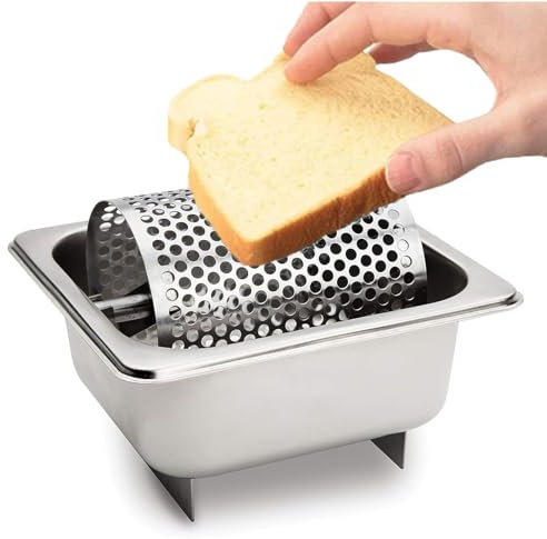 304 Stainless Steel Butter Spreader Roller, Manual Butter Roller,Perforated Roller Design Removable, Holds 36 Ounces of Butter, Butter Roller for Seafood