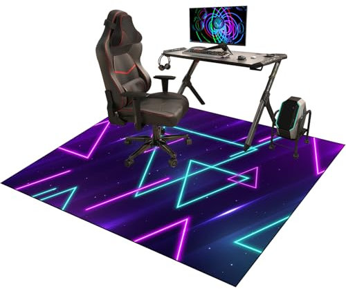 70 x 100 cm Gaming Bodenmatte, Bürostuhl Unterlage, Schreibtischstuhl Unterlage, Gaming Teppich, Stuhl Unterlage, Bodenschutzmatte für Teppiche rutschfest, Schutzmatte Geeignet für Büro und Zuhause