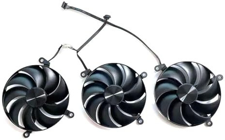 QKFTCSDW Ventilateur GPU 4 Broches 95MM FD10015M12D DC 12V 0,45a RTX 4090, Compatible avec Le Refroidissement de la Carte Graphique RTX 4090 Savior(3 Fan)