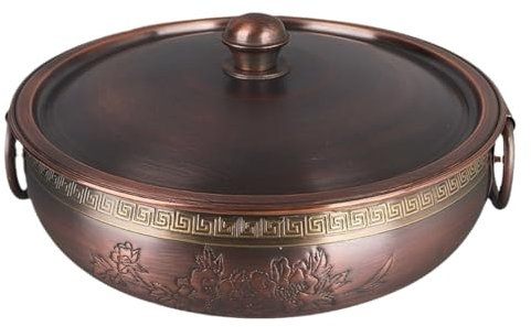 Fondue Olla Hot Pot Olla Caliente De Cobre De Inducción, Olla Shabu-shabu De Beijing, Olla Para Sopa Para Uso Comercial Doméstico Fondue Queso(28cm)