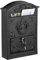 Relaxdays Boite aux Lettres, Design rétro, 2 clés, Jolis détails, H x L x P : 42 x 28 x 10 cm, Noir et doré