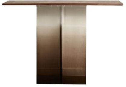 Consola de Vidrio para Pasillo, Mesa Delgada detrás del sofá, Estante para Entrada, mármol, Mesa Consola, Mesa Consola con Patas de acrílico, Mesa de Entrada de Nogal, mesas Consola Estrecha