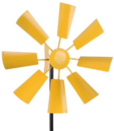 NASSMOSSE Molinos de Viento para el jardín del Patio, hilanderos de Viento de Hierro de 27 Pulgadas al Aire Libre, decoración del jardín Resistente al Clima para césped, Granja, Patio Trasero