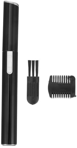 WOONEKY 1 juego Rasuradora Eléctrica de Cejas para Mujer Recortador de Pelo Facial con Peine y Cepillo Afeitadora Portátil Multiusos para Cejas Labios y Diseño Compacto y Color Negro Yd