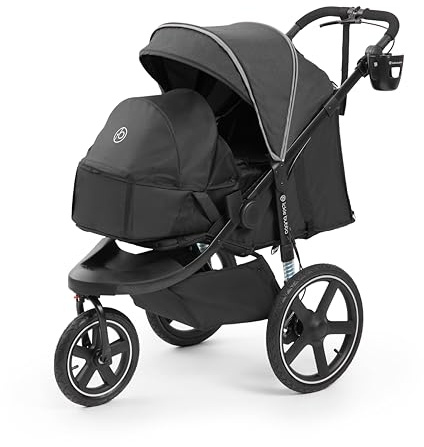 Ickle Bubba Venus Jogger Pro Prime Kinderwagen – 3-Rad-Geländekinderwagen (Geburt bis 22 kg) mit Selbstverriegelung und Zubehör (Gris anthracite)