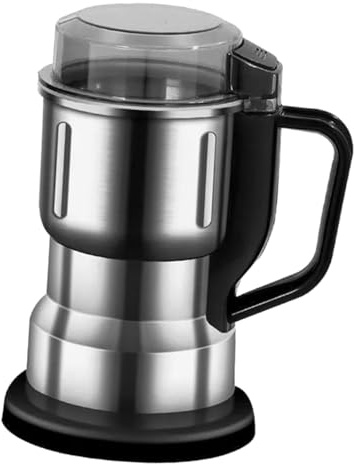 Hoement Moulin à Café Électrique Compact pour Maison Broyeur Fin et Uniforme Petit Appareil Robuste pour Grains et Épices Adapté Cuisine et Bureau Voltage Eu