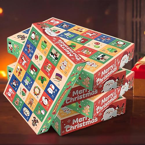 5 Pz Scatole Vuote Calendario dell'Avvento, Calendario dell'Avvento vuoto da riempire te stesso, Scatole Vuote Conto Alla Rovescia Di Natale 24 Giorni Riempimento, scatole vuote da riempire per