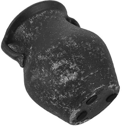 IWOWHERO Portautensili Rustico in Ceramica Vintage 18 Cm, Porta Bacchette e Cucchiai da Cucina Multifunzione, Barattolo Organizzatore per Utensili da Cucina per Ristoranti, Bar e Uso