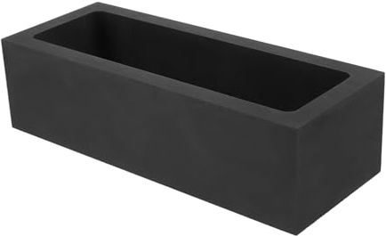 FOMIYES Crisol de Grafito Negro para Fundición de Joyas y Oro Capacidad de 5 Kg, Diseño Antiadherente y Precisión para Refinación y Fusión