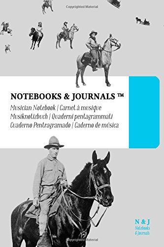 Notenpapier A6 Notebooks & Journals, Pferde (Vintage-Kollektion), Pocket: (Musiknotizbuch, Musiknotenheft, Notenblock, Notenheft) Soft Cover (10.16 x 15.24 cm)