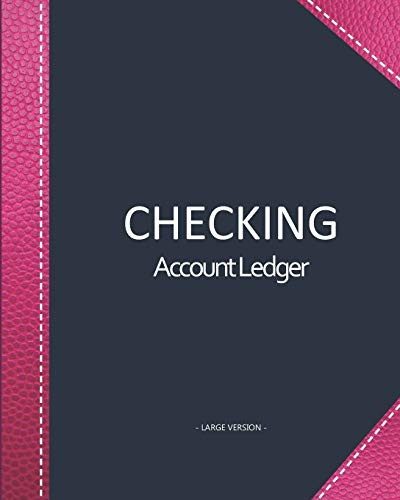 Checking account ledger - Large version: Checkbook log | Checkbook register notebook | Personal Checking Account Balance Register | 101 pages, 8x10 ... pink leather imitation cover reinforcement