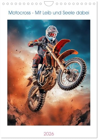 Motocross - Mit Leib und Seele dabei (Wandkalender 2026 DIN A4 hoch), CALVENDO Monatskalender: Motorcross kombiniert Geschwindigkeit, Technik und ... Hindernisse rasen. (CALVENDO Sport)