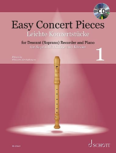 Leichte Konzertstücke: 30 Stücke aus 5 Jahrhunderten. Band 1. Sopran-Blockflöte und Klavier. (Easy Concert Pieces, Band 1)