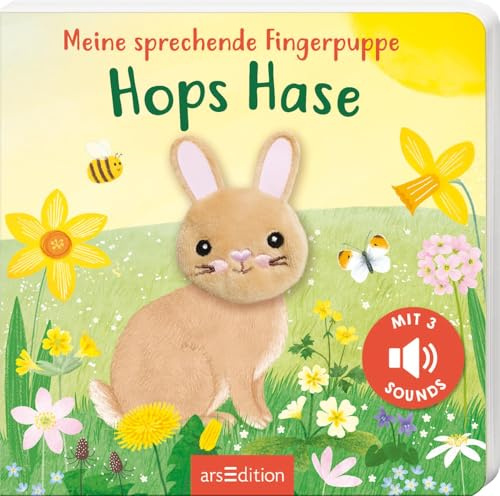 Meine sprechende Fingerpuppe: Hops Hase: Erstes Fingerpuppenbuch mit Soundeffekten für Kinder ab 18 Monaten