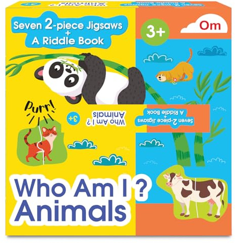 Who Am I? - Animals - Jigsaws Puzzle boxset - Jigsaw Puzzles with A Riddle Book