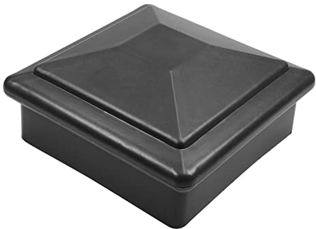 MroMax Capuchon en plastique pour poteau de clôture en bois traité sous pression pour boîte aux lettres, lampe, pont, dock, piquage, 1 pièce, noir 90 x 90 mm, MRO191109G-0080, 1Pcs Black 90x90mm