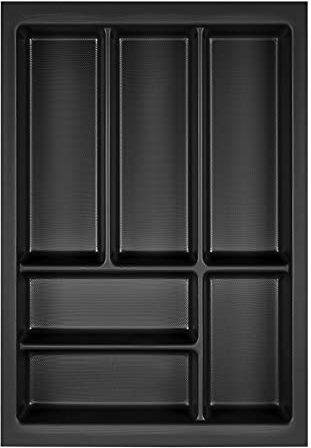 Orga-box Junker Slim Cubertero 325 x 476 mm gris lava con estructura perlada para 40 cm armarios cubertero de cocina SO SLIM