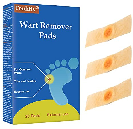Wart Remover, Wart Remover Pads, Wart Treatment, Wart Remover for Hands, Feet, Feet Callus Remove, Verruca and Wart, Relief Pain Removal Warts Plaster, Soften Skin Cutting Sticker Toe Protector, 20 PC