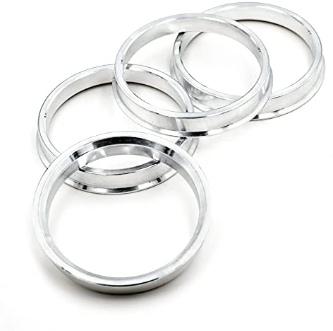 Rhinotuning 4 anneaux de centrage Ø 64,1 mm sur Ø 57,1 mm en aluminium argenté