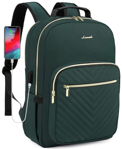 LOVEVOOK Laptop Backpack for Women 15.6 Inch, Womens Backpacks Rucksack | for Work Business Travel School College With USB Port, Lightweight Back Pack Computer