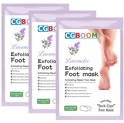 3er Pack Fußmaske Hornhaut und abgestorbene Haut entfernen Fußpeeling Maske Anti Aging Exfoliating Socken Fußschälmaske Hornhaut Socken Peeling Baby Feet für Frauen & Männer