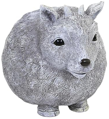 Roman Statua di capra Pudgy Pals, altezza 15,9 cm, resina, mix di pietre, casa, decorazione da giardino