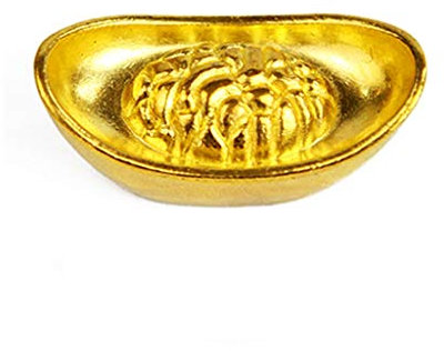 Buddha-Statue, 50 Stück, Glücksgeld, Goldton, Barren, Feng Shui, günstig, Mini-Heimbüro, Dekoration, Ornament, 2 cm x 1 cm, Buddha-Garten Good