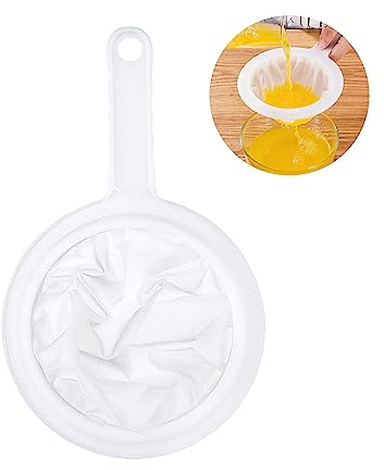 Colador fino de nailon con mango 200 malla colador de pelo de cocina filtro de embudo ultrafino, colador fino para jugo, leche de soja, café