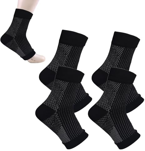 YEJAHY 2 pares de calcetines ortopédicos de compresión Tieberg, nano calcetines neuropáticos, soporte de tobillo de compresión de pie, adecuados para hombres y mujeres para proteger los tobillos, 2