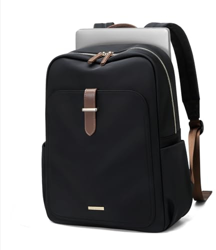 GOLF SUPAGS Rucksack Damen, Große Laptop Rucksack 16 Zoll Schulrucksack Laptoptasche Business Rucksäcke Damen Arbeit Reisen Rucksack für Herren Rucksack College, Schwarz